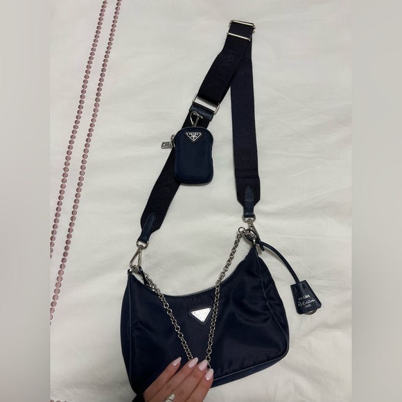 Prada Handbags - Authentic Prada Re-edition 2005 Nylon Bag in Navy Blue